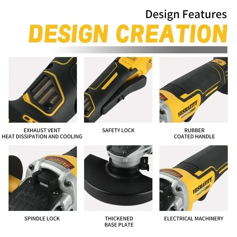 Vesmatity DCG406 브러시리스 앵글 그라인더 - Brushless Angle Grinder Battery Powered 리뷰 및 가격