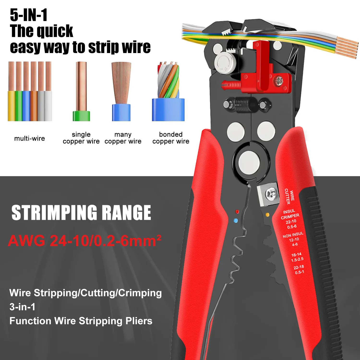 HS-D1 자동 조절식 전선 피복 제거기, 3-in-1 - Automatic Wire Stripper Cutter 리뷰 및 가격